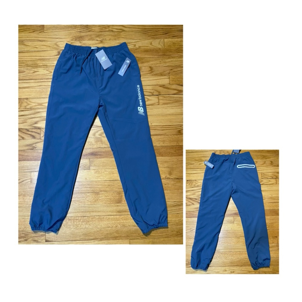 NEW BALANCE 3-pocket Mesh Lined 4-Way Stretch Pants Men’s Sz New Teal-Blue